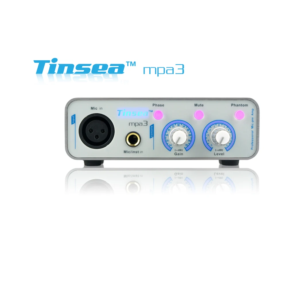 

Tinsea mpa3 Audio Interface Microphone Amplifier Sound Card Reverberation Dynamic Mircophone preamplifier for Shure SM7B SM58-C