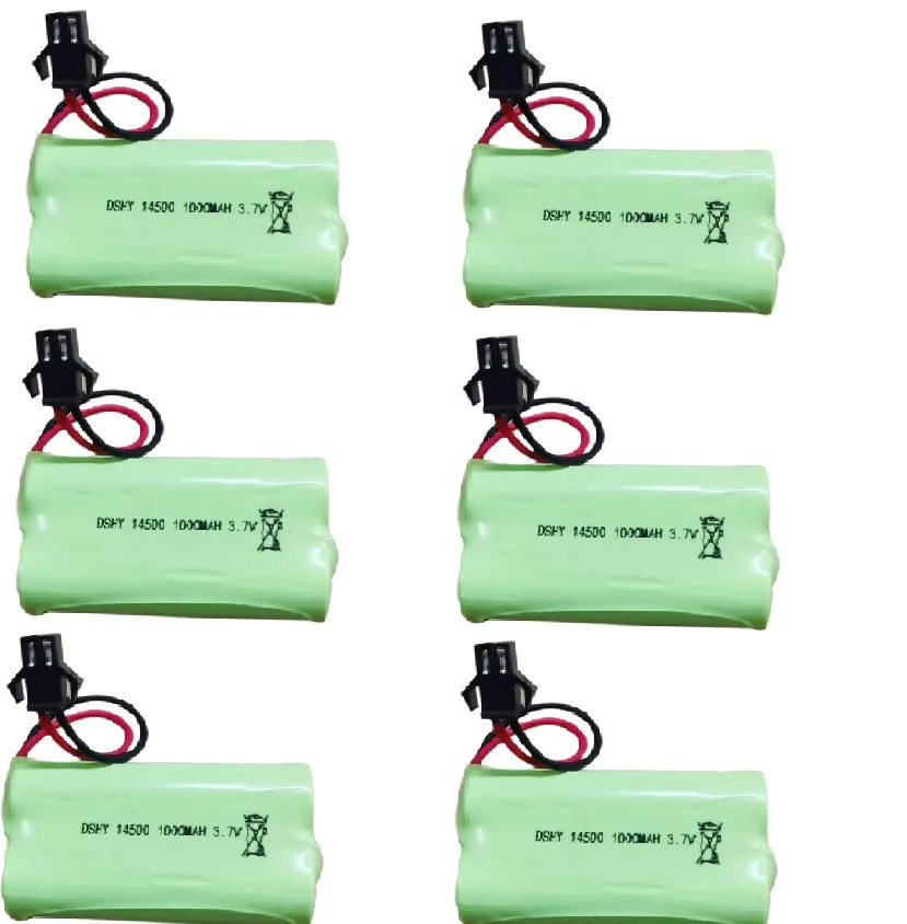 3.7V 1000mAh 14500 akumulator litowo-jonowy na zabawki zdalnie sterowane samochody zbiornik Robot elektryczny gun3.7V akumulator o dużej pojemności bateria litowa