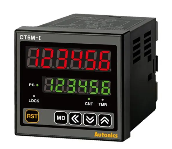 CT6M-I2 Counter/Timer, W72xH72mm, 6-Digit, LED, Indicator Only, PNP or NPN Input, 24-48VDC / 24VAC