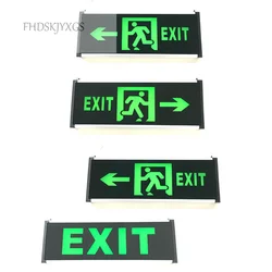 Exit Sign Emergency AC110/220V Green Exit Led Light Safety Evacuation Indicator Light For Bulb Hotel Mall School Public Place