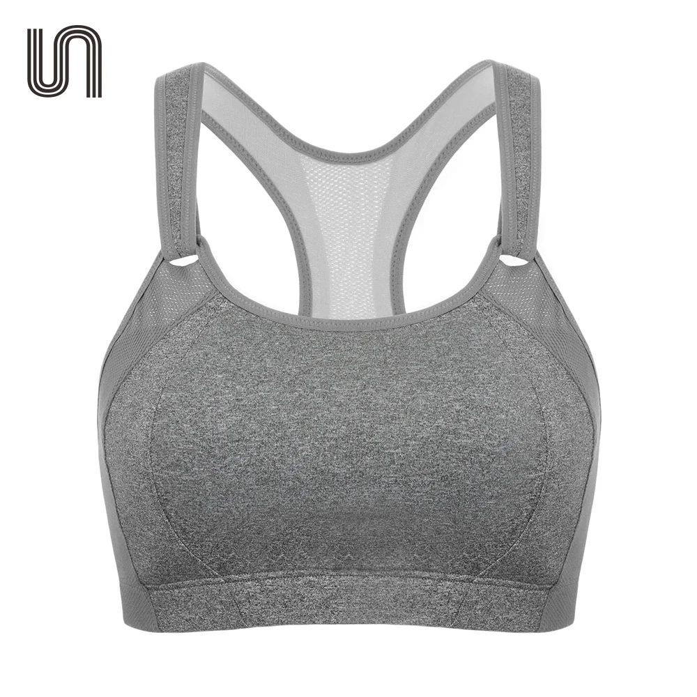 Grey Sport  Running Bras Women  Adjustable Padded Wirefree Racerback High Impact Elastic Casual Workout Yoga Underwear 2022 New