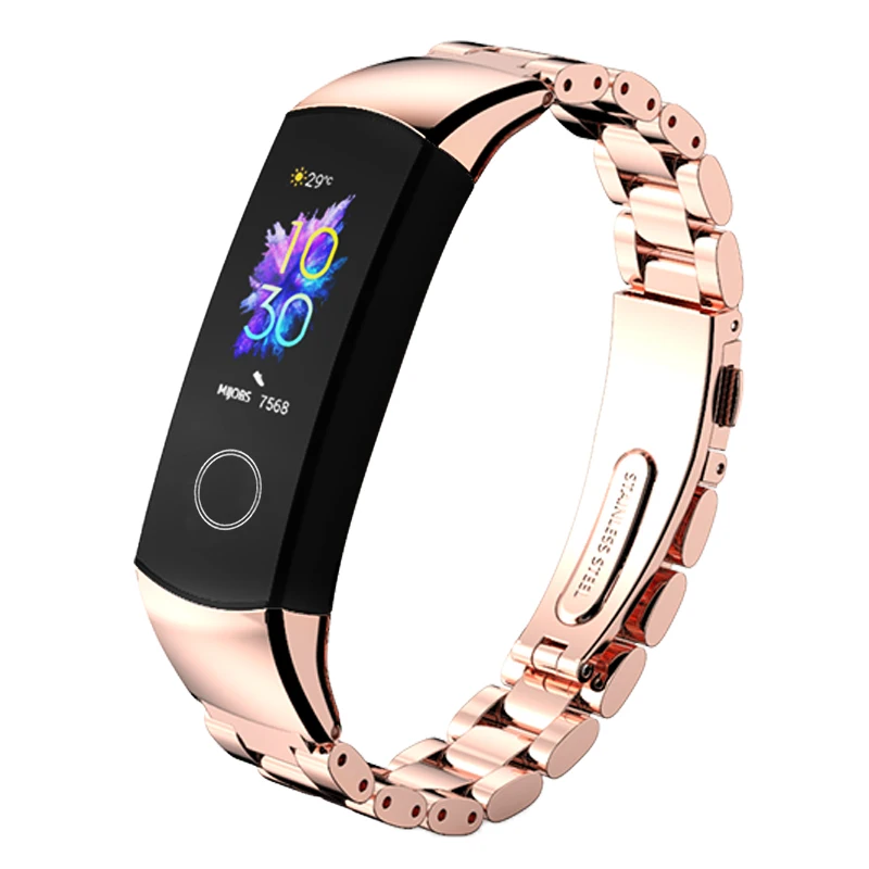 کے لیے آنر بینڈ 5 اسٹریپ میٹل اسمارٹ کلائی بینڈ کے لیے آنر بینڈ 4 سٹینلیس سٹیل بریسلٹ Huawei Honor Band 3 پٹے کی تبدیلی کے لیے