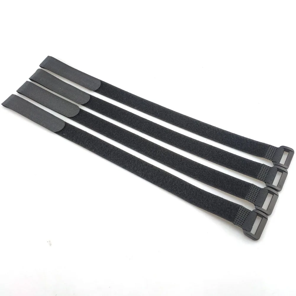 4pcs 450mm Black Battery Belt Tie Magic Strap for Airplane Helicopter drone Fixed battery