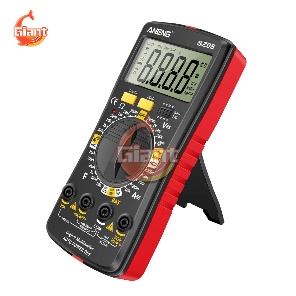 ANENG SZ08 Ultra-thin multimeter Digital high-precision multi-function Fully automatic portable digital display maintenanceMeter