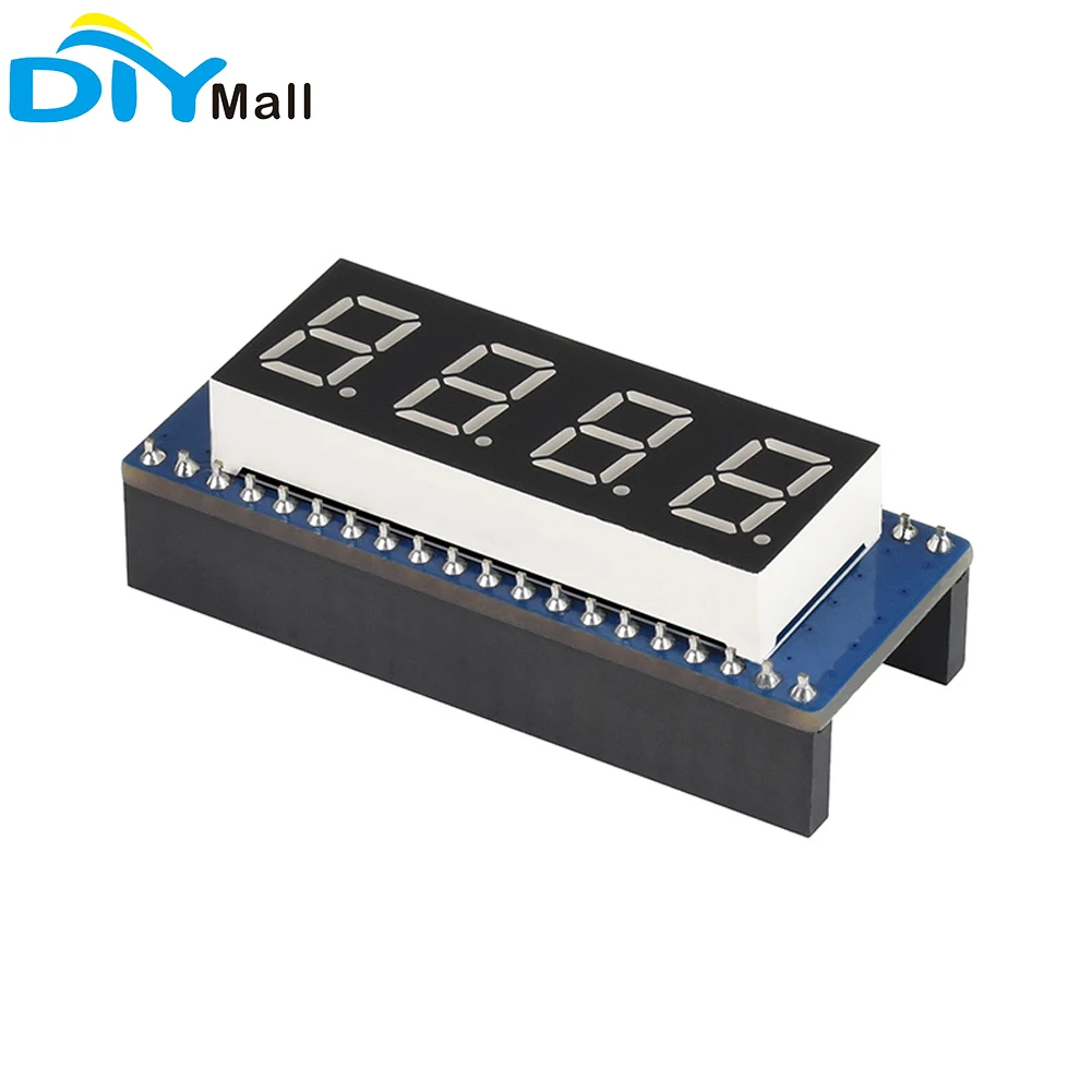 Waveshare 4-Digit 8-Segment Display Module Embedded 74HC595 Driver SPI-compatible Easy to drive for Raspberry Pi Pico