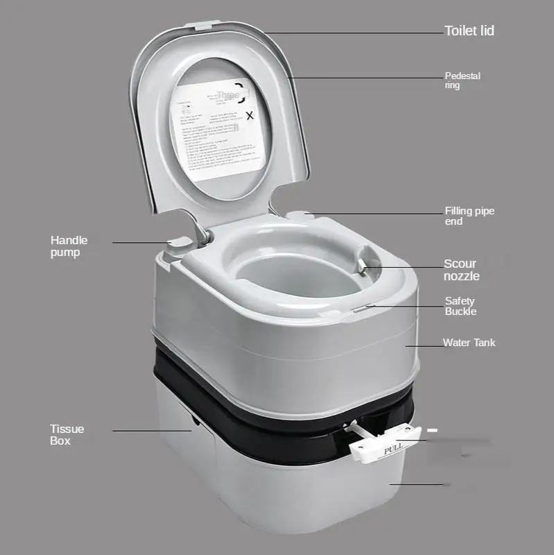 Chemical toilet portable toilet camping tent boat 24L load-bearing 200KG