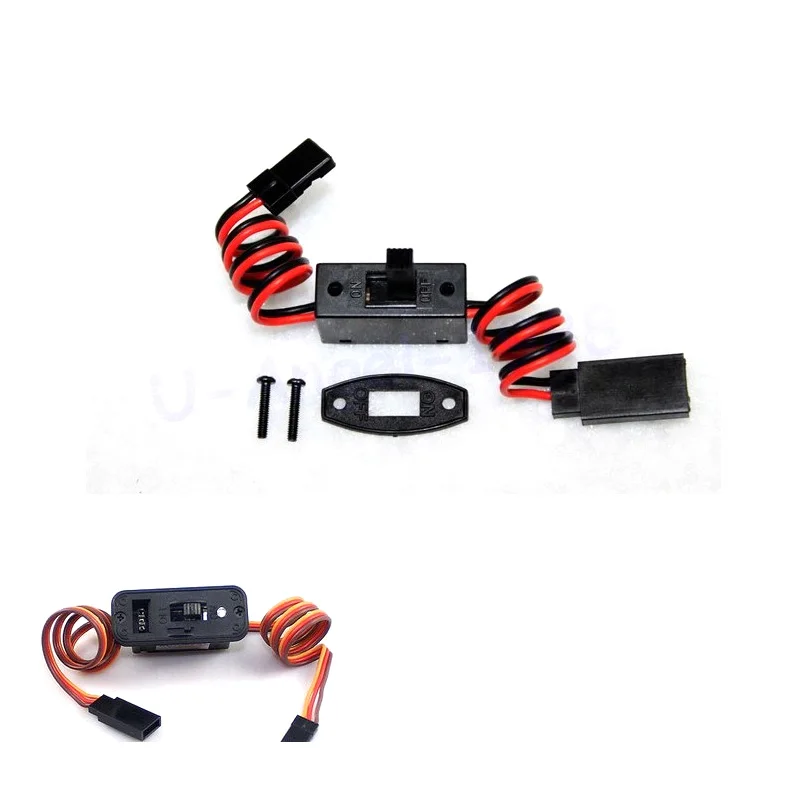 RC Switch Connectors Heavy Duty RC Switch with LED Display JR RC On Off Connectors Accessory for Receiver Accessories 6-12V 12A