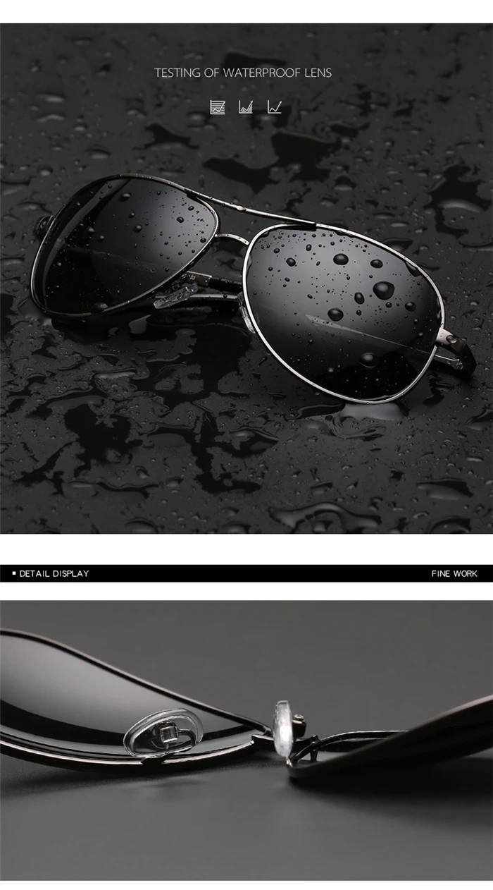Ovale verschreibung pflicht ige Sonnenbrille Männer polarisierte Minus linse Luftfahrt Pilot Sonnenbrille männlich 0-206-0, 5-1, 5-1, 5 bis-0,5 – Detail 1