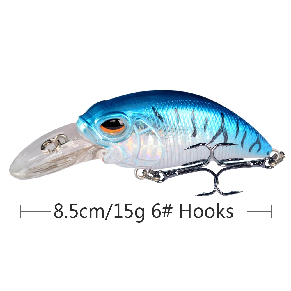 1PC Wobbler Fishing Lure Big Crankbait Minnow Bass Trolling Pike Carp Lures 7 Colors 15g/9cm Artificial Bait Swimbait Pesca
