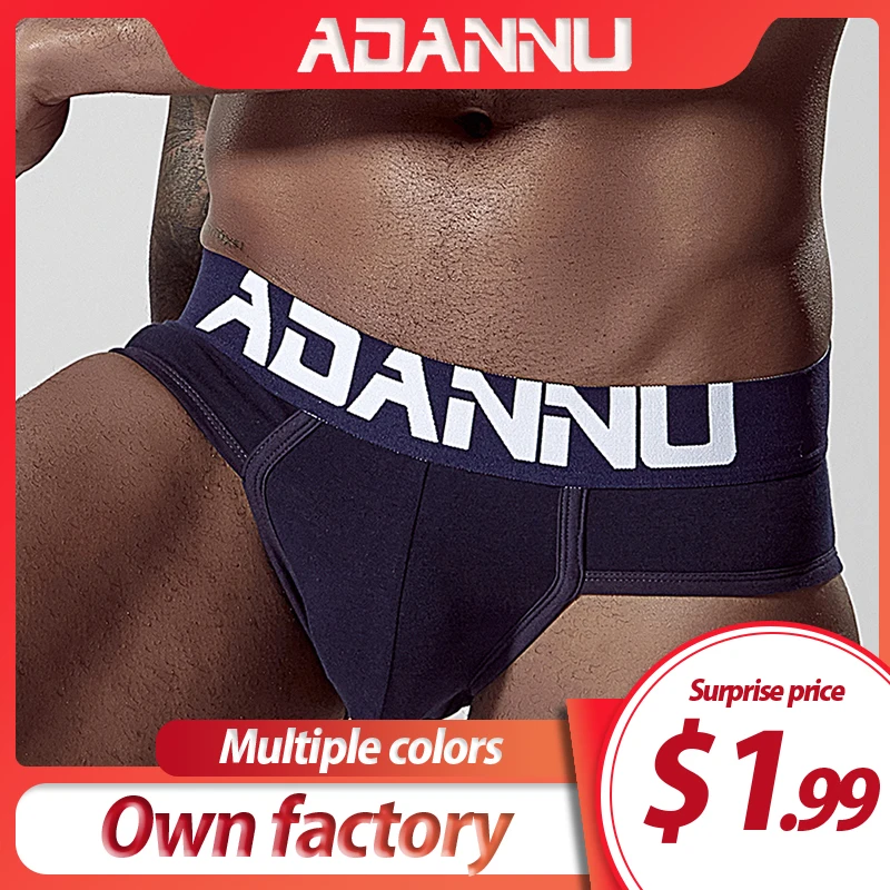 ADANNU Men Underwear Sexy Briefs Modal Triangle Smooth Cueca Masculina Breathable Male Panties Slip Homme Bikini