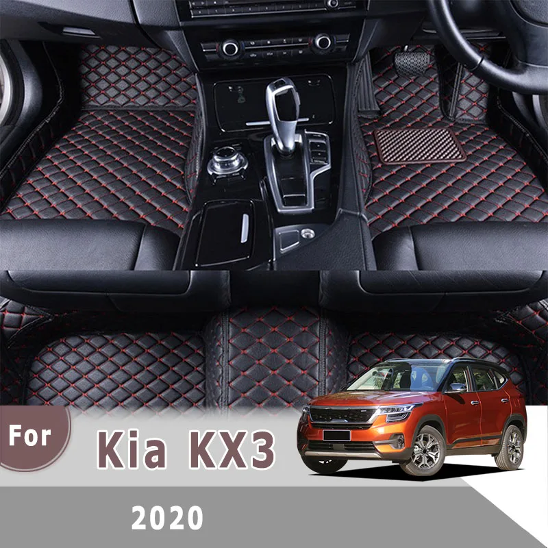 

RHD Carpets For Kia KX3 2020 Car Floor Mats Artificial Leather Waterproof Custom Foot Pads Auto Styling Interior Accessories