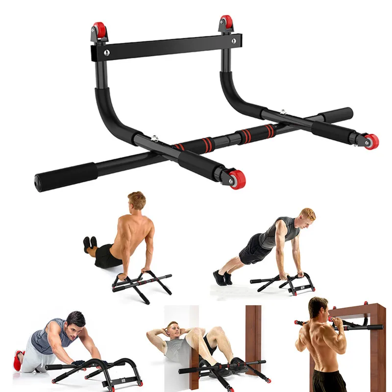 Adjustable Indoor Fitness Door Horizontal Bar Home Pull Up Workout Handles Gym Frame Multi-functional Doorway Chin-Up Equipment