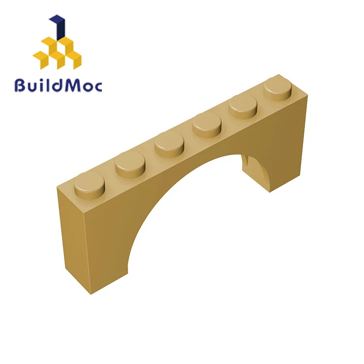 

BuildMOC Compatible Assembles Particles 15254 Brick Arch 1x6x2 Building Blocks Parts DIY Educationa