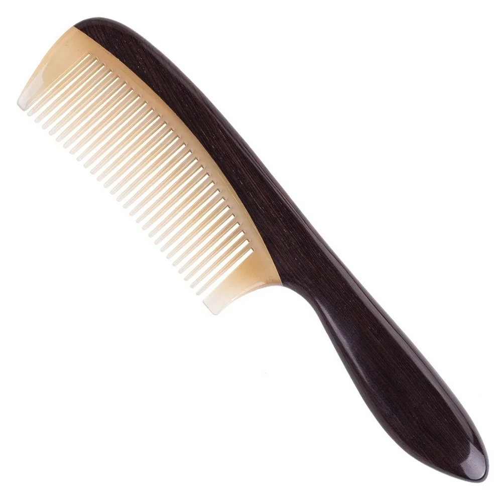 Elegant and Exquisite Ebony Comb, Sheep Horn Comb, Wave Beam Haircut Accessories, Haircut Comb for Women