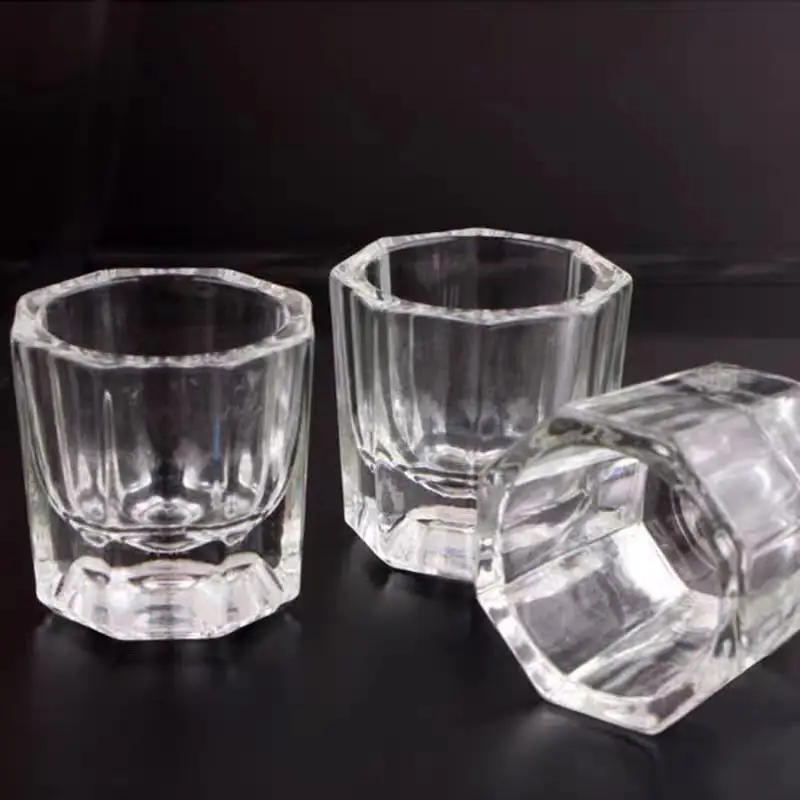 1 szt Nail Art Acrylic Liquid Powder Dappen Dish Glass Crystal Cup Glassware Tools For Nail Art Acrylic Powder Liquid Holder