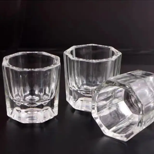 1 szt Nail Art Acrylic Liquid Powder Dappen Dish Glass Crystal Cup Glassware Tools For Nail Art Acrylic Powder Liquid Holder