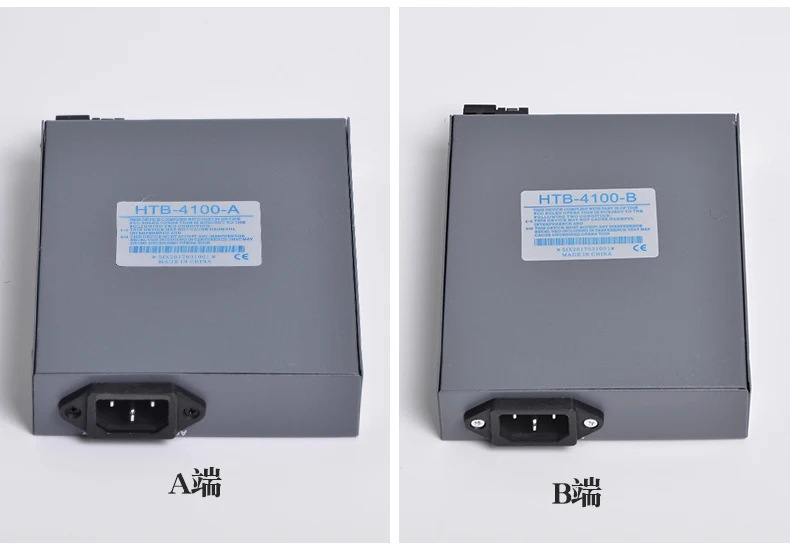 HTB-4100A/B Optische Media Converter Netlink 100Mbps 20Km RJ45 Single-Mode Single-Fiber Sc Poort converter Interne Voeding