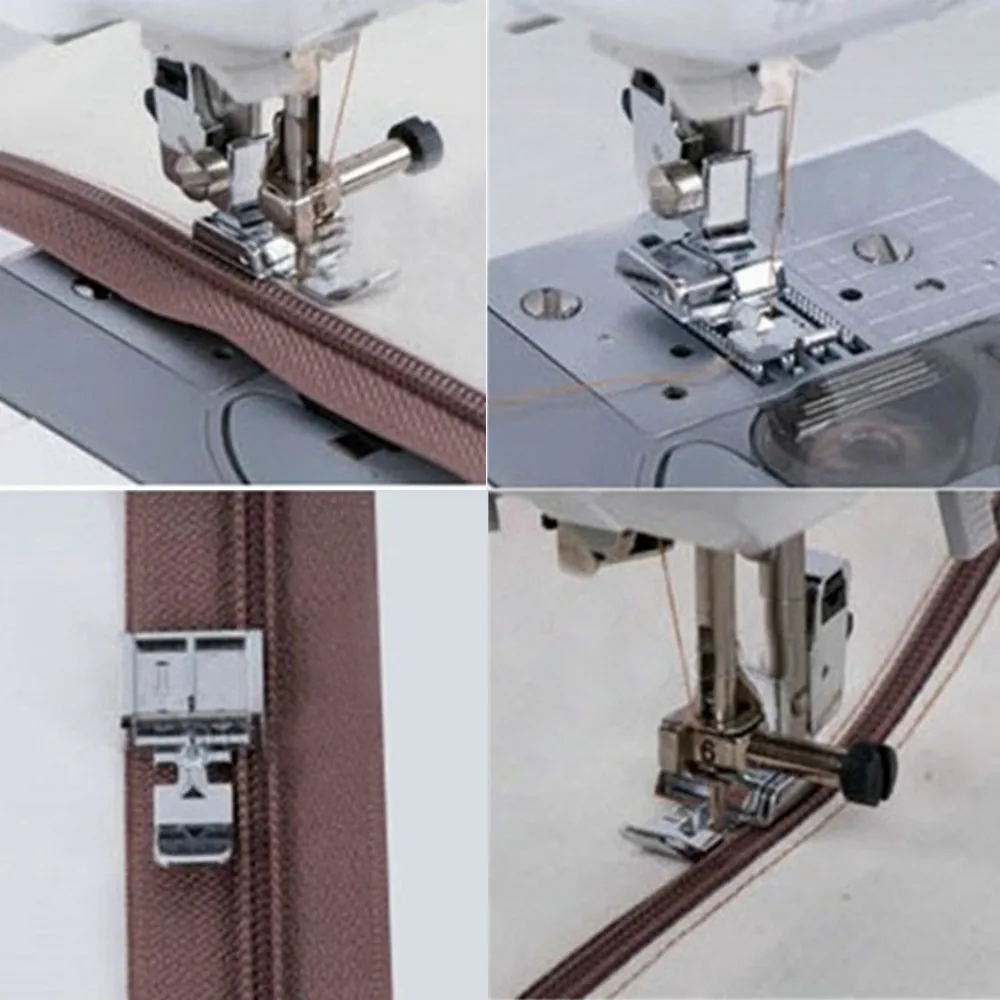 Single Sides Metal Zipper Presser Foot Feet For Household Snap-on Sewing Machine Brother Singer Janome 5BB5425