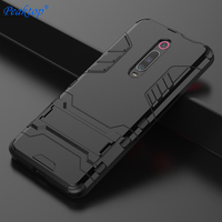 For Cover Xiaomi Mi 9T Case Shockproof Armor Hard Cover For Xiaomi Mi9T Silicone Stand Phone Bumper Case For Xiaomi Mi 9 T Cover