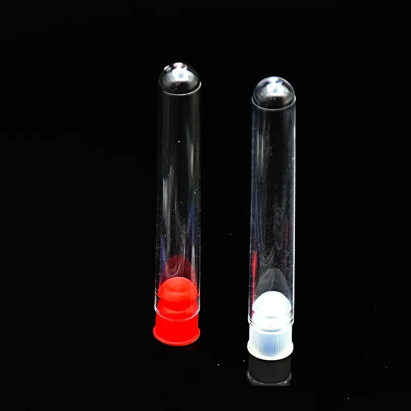 Plastic Test Tube 12*100 mm Hard Benzene Test Tube 6ml High Transparencies Polystyrene Radioimmunoassay Tube With Caps 100 / PK