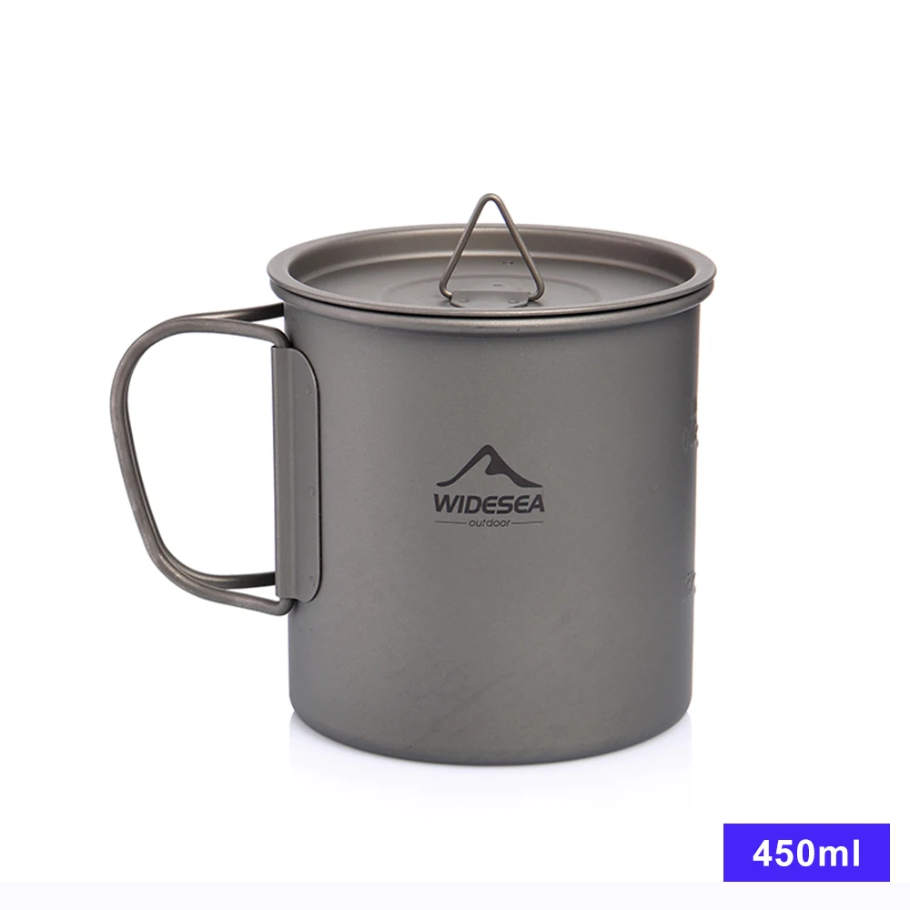 Widesea Campingbecher, Titanbecher, Touristengeschirr, Picknick-Utensilien, Outdoor-Küchenausrüstung, Reise-Kochset, Kochgeschirr, Wandern 4