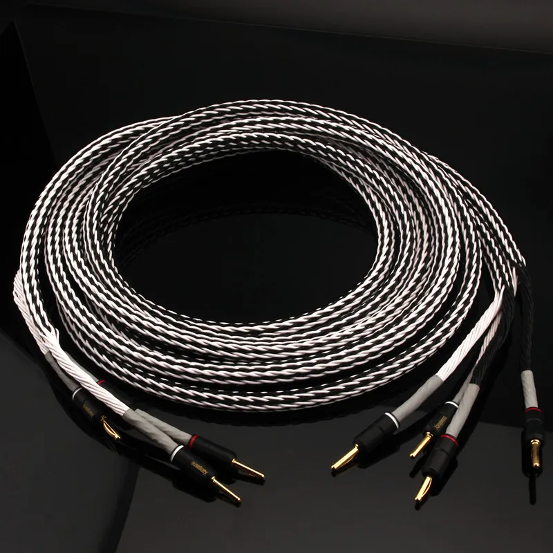 gorączka klasy 12TC OCC monokrystaliczna miedź audio hifi kabel głośnikowy wzmacniacz kabel głośnikowy czysta miedź wtyk bananowy