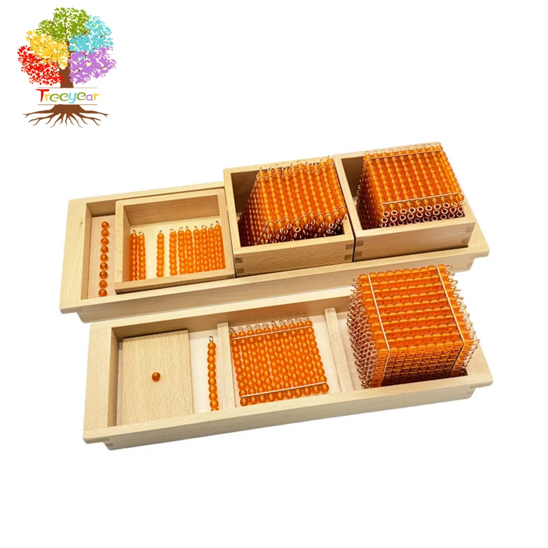 Montessori Large Number Learning Toy Montessori Math Big Number Toys Homeschool Place Value Learn 1-9999 Gift for Children