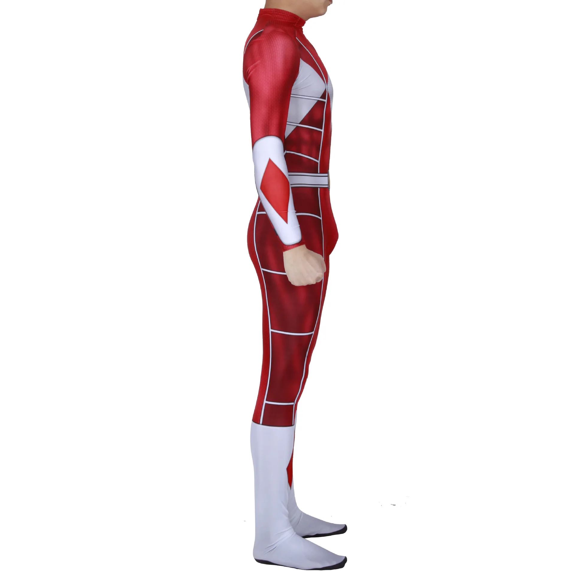 3D Print Kyoryu Sentai Zyuranger Ranger Cosplay Costume Red/Blue/Green Rangers Bodysuit Cheap Zentai Suit