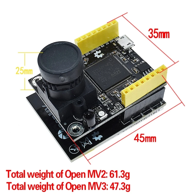 OpenMV3 OpenMV2 Cam M7 Smart Camera Image Processing Color Recognition Sensor Visual Inspection Line Camera Board