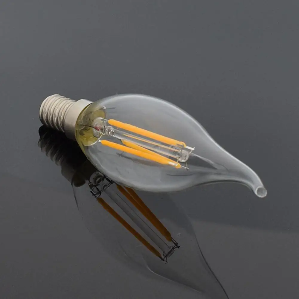 

Vintage Edison Filament Bulb C35 220V 12W 8W 4W Retro E14 C35L Led Dimmable Candle Bulbs Lamp For Indoor Chandelier Lighting