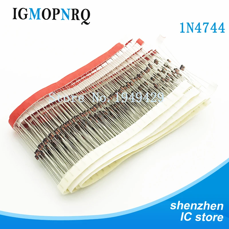 100PCS 1W 15V 1N4744A 1N4744 DO-41 Zener diode 15V 1W ZENER 5% New   fast delivery