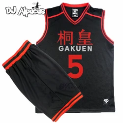 Anime Kuroko no Basket Basuke Cosplay GAKUEN uniforme scolastica Aomine Daiki maglia da Basket Sportswear T Shirt Shorts Set di costumi