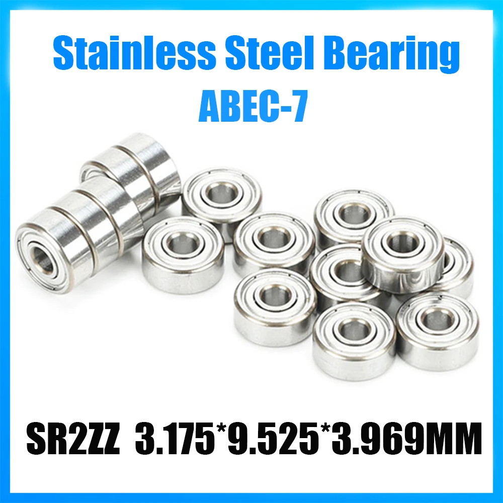 

SR2ZZ Bearing 3.175*9.525*3.969 mm 5Pcs ABEC-7 440C Roller Stainless Steel SR2Z SR2 Z ZZ Ball Bearings