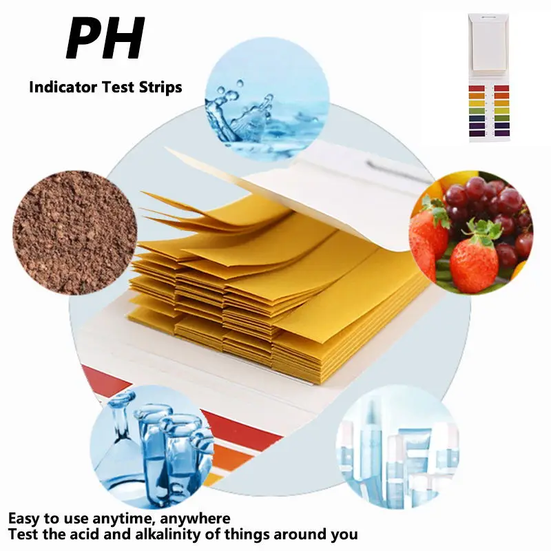 80 Strips 1-14 Litmus Papers PH Meters Soil Acidity PH Indicators Strip Aquarium Water Quality PH Tester Paper With Control Card