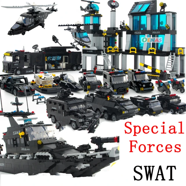 Lego City Police Helicopter Set Swat Police Helicopter Block Military Police Aliexpress