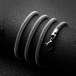 Fashion Titanium Steel Round Mesh Chain Stainless Steel Necklace Women Jewelry Gift Wholesale Hot Sale