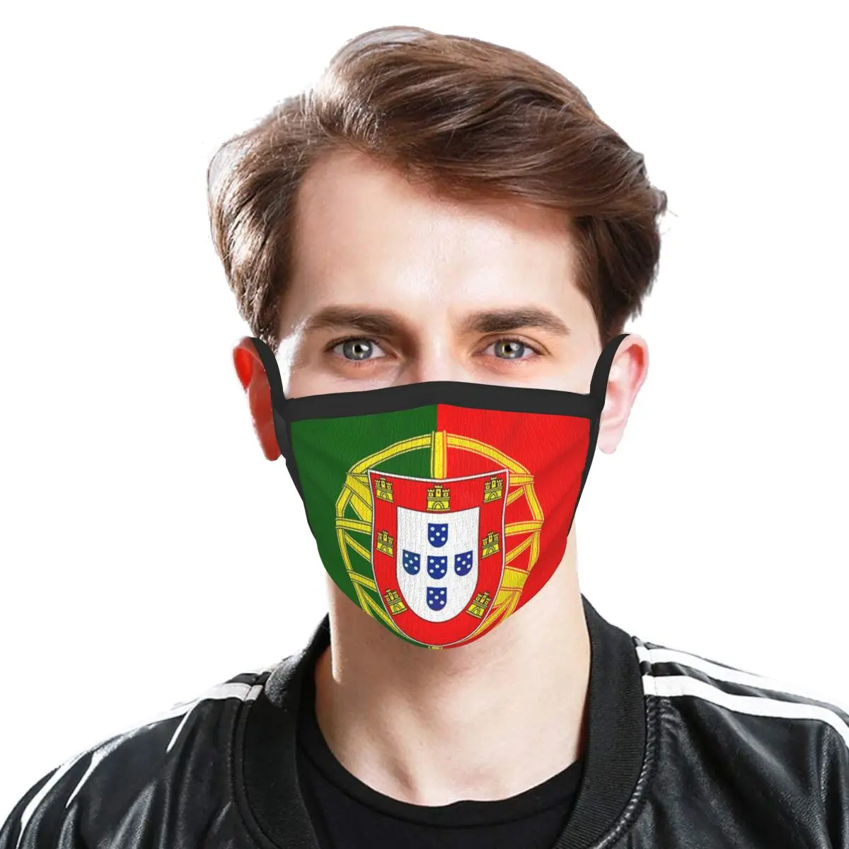 Mascarilla facial no desechable con bandera de Portugal, máscara de protección antihumo, respirador, mufla bucal