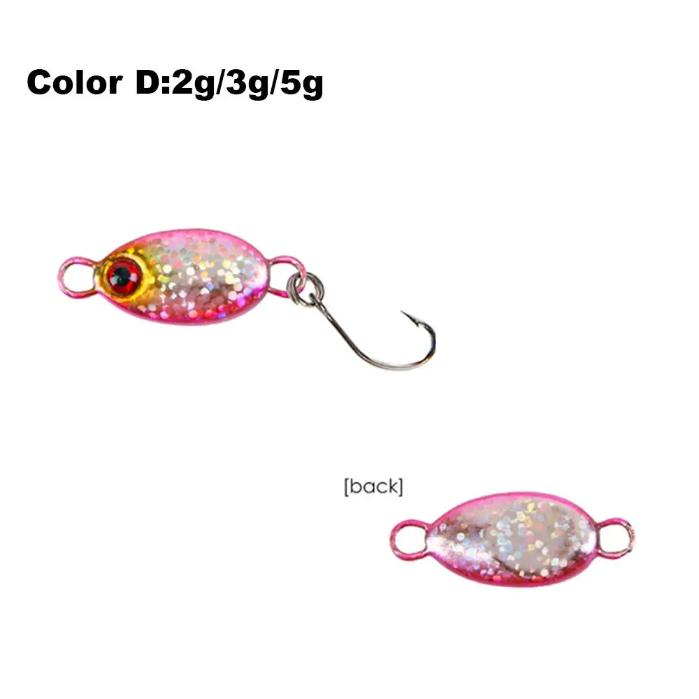 1PC 2/3/5G 32MM Spoon Sequins Lure Fishing Lure Metal Bait Single Hook Spinner Hard Bait Trout Bass Pike Winter Ice Fishing