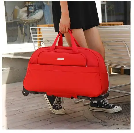 Brand Women Travel Trolley Bag Cabin luggage Travel Rolling Baggage Bag  travel bag on wheels for women suitcase Travel Duffle