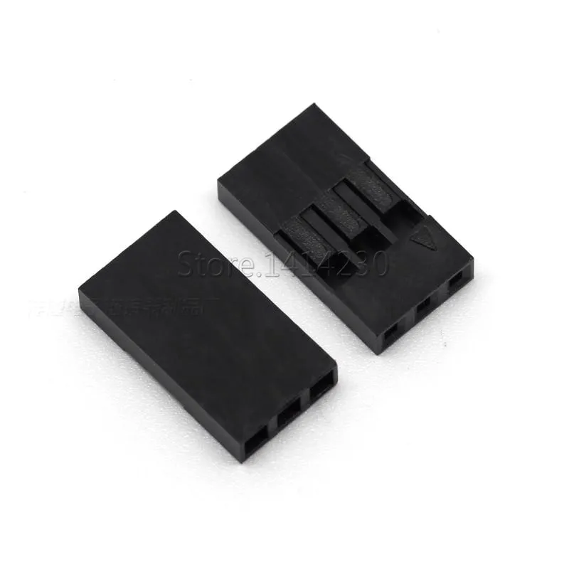 100Pcs Dupont Plastic Shell 3Pin 2.54mm Dupont Connector 3P