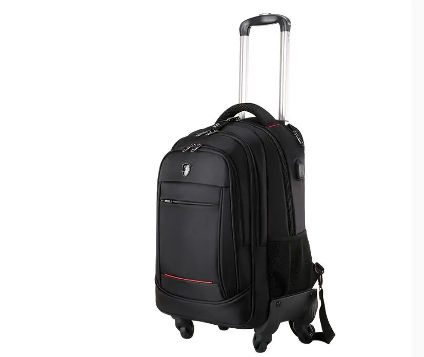 Men  Business Rollin Luggage Backpack Men Tolley luggage Wheeled Backpack bag travel Trolley Bags on wheels Travel Wheeled Bag