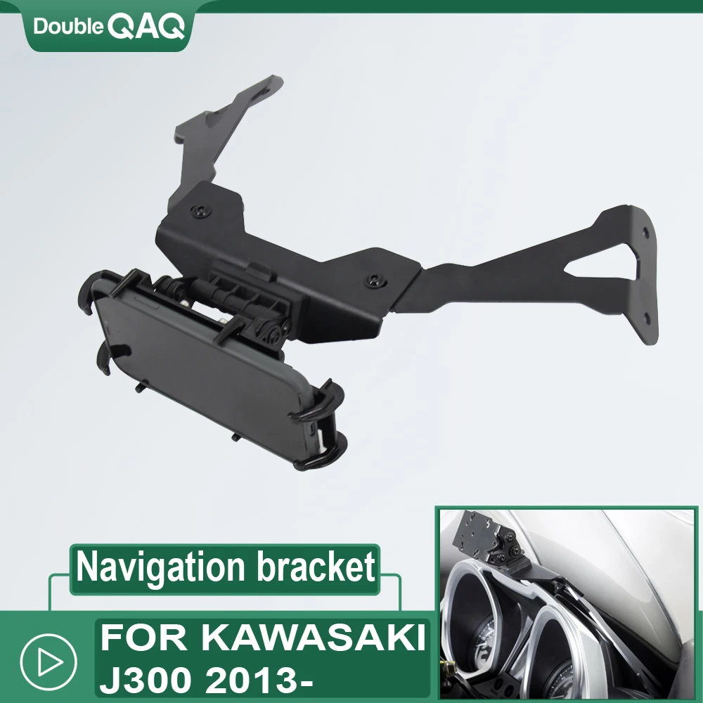 FOR Kawasaki J 300 2013-2021 J300 Motorcycle Accessories Smart Phone Navigation GPS Plate Bracket Adapt Holder Kit