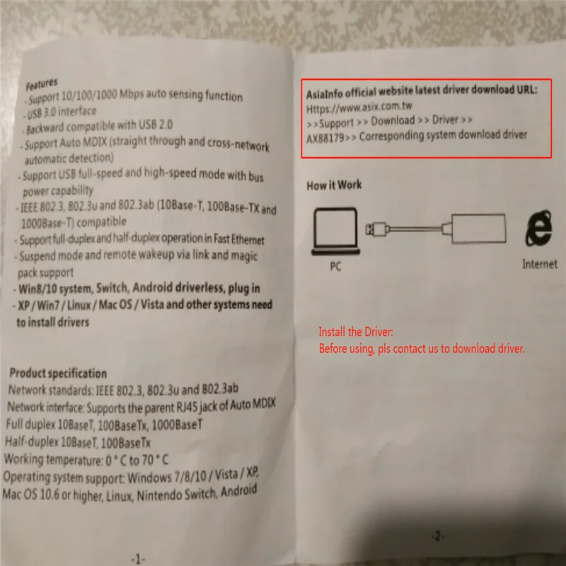 EllBIDU-Adaptateur USB 3.0 vers Gigabit Ethernet RJ45 LAN 10/100/1000 Mbps, Carte Réseau Filaire pour PC, Vente en Gros