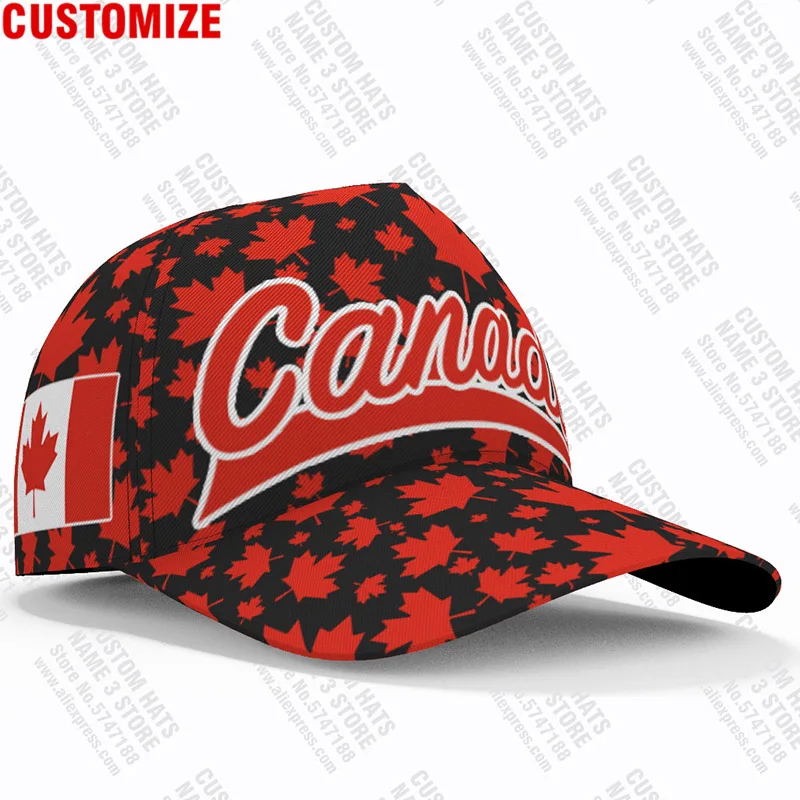 Canada Baseball Caps Free 3d Custom Made Name Number Team Logo Ca Hat Can Travel French Nation Maple Leaf Flag Canadian Headgear