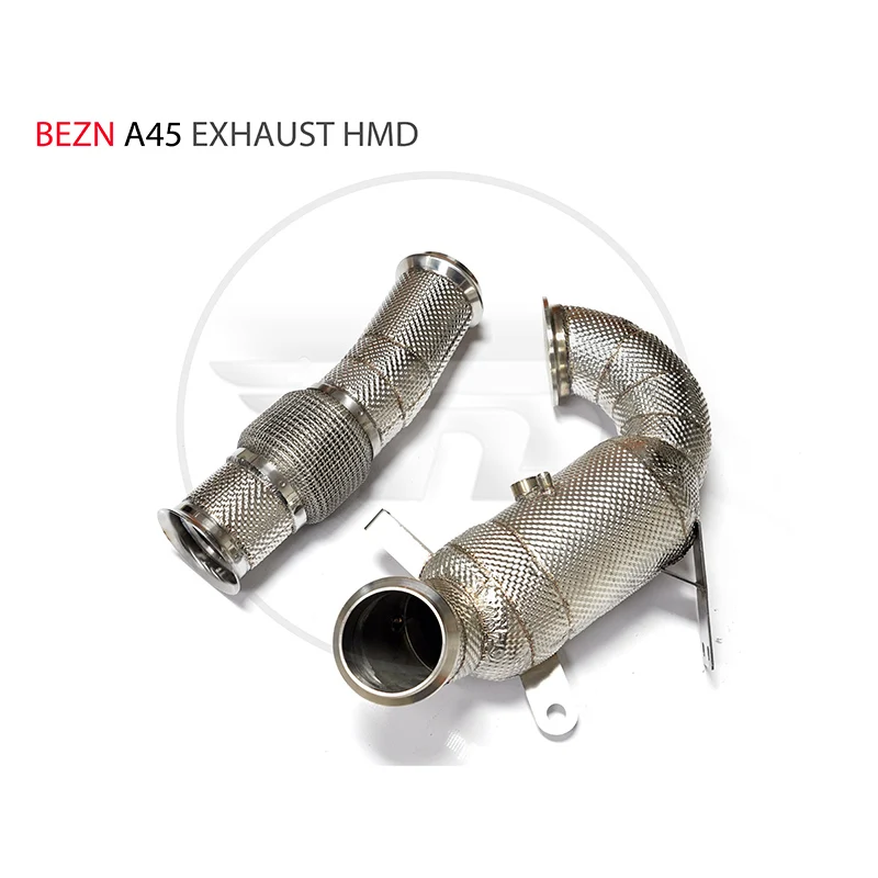Downpipe collettore di scarico HMD per Benz A35 A45 A45S CLA45 GLA45 Accessori auto con collettore catalitico senza tubo Cat