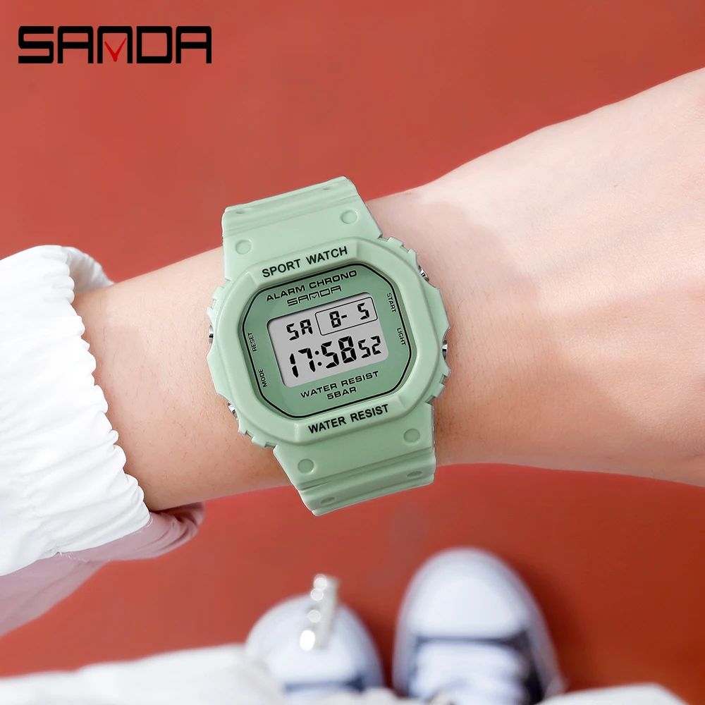 SANDA Fashion Sports Ms Watch Military Waterproof Boy Girl Student LED Digital Wristwatch Men Watches Electronic Clock Relogio