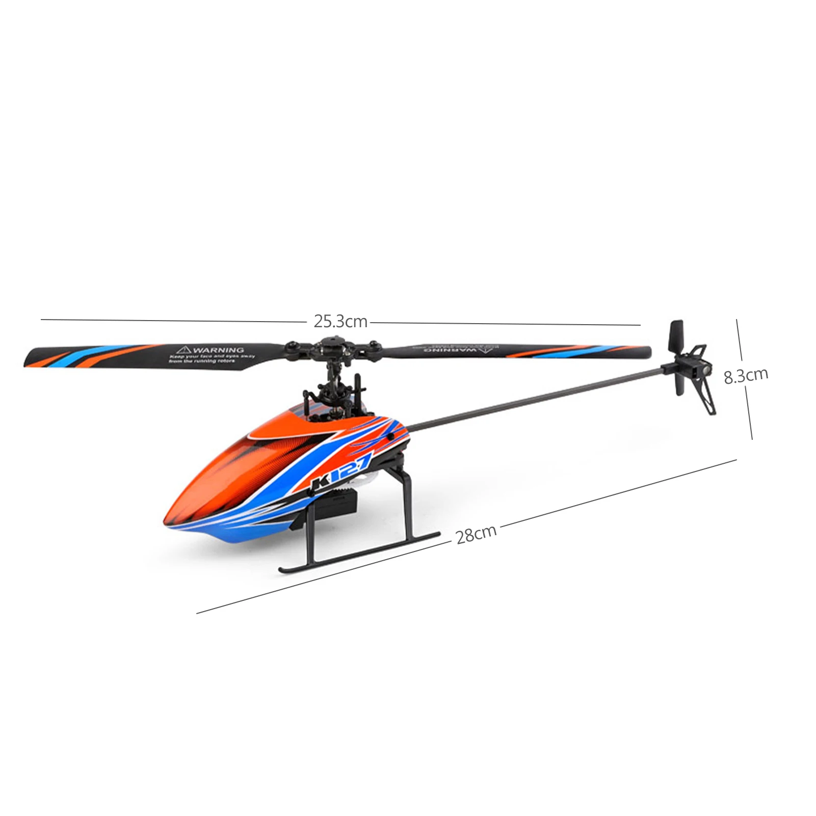 WLtoys XKS K127 4CH RC Helicopter 6-axis Gyro Single Blade RC Aircraft Remote Control Helicopter RC Plane RTF for Beginners