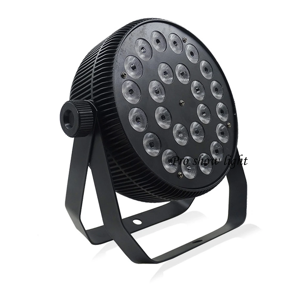 Aluminum Par LED 24X18W RGBWA UV 6IN1 LED Par Light Slim Flat Par Light DMX512 Par UV Professional Stage Lighting DJ Equipments