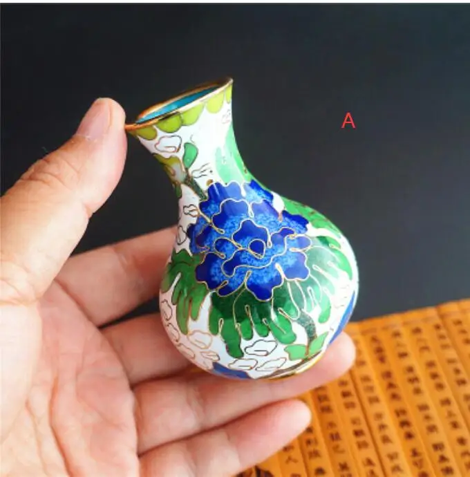 New Cloisonne small vase copper tire enamel polished handicraft decoration