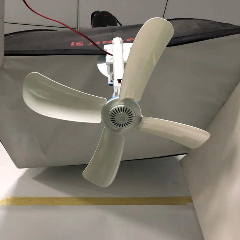16.5 بوصة 12 فولت 8 واط مروحة سقف صامت سرعة واحدة هادئة كليب على مروحة مروحة مكتب للتخييم خيمة غطاء خارجي للسيارة فان SUV المنزل غرفة نوم